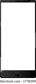Blank smartphone icon isolated on white background illustration