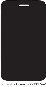 Blank Smartphone Screen Mockup Black Mobile Phone Front View