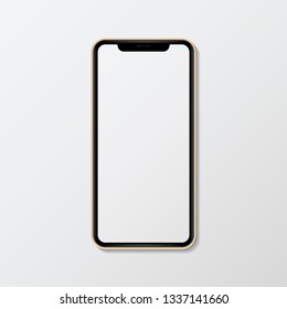 Blank smartphone screen mockup illustration