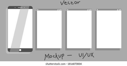 blank smartphone vector for mockups ui/ux
