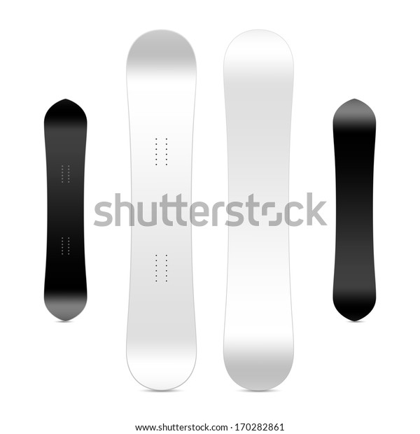 Blank Snowboard Template Vector Stock Vector (Royalty Free) 170282861