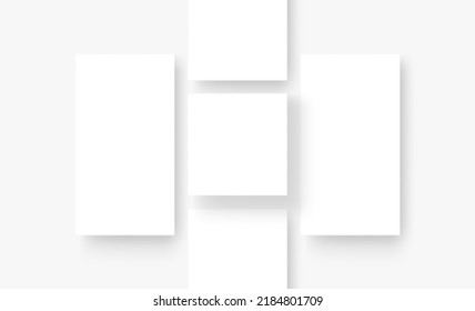 Blank Social Media Posts Templates for Bloggers or Brand Designs. Vector Illustration