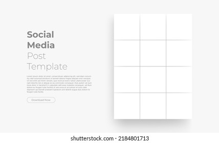 Blank Social Media Puzzle Template for Bloggers or Presentations Your Business Accounts. Vector Illustration