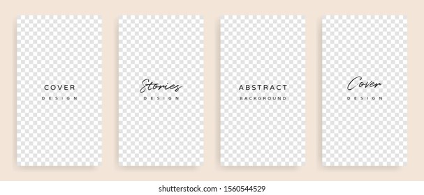 Blank Social Story template Vector . Design for social media background pattern, Font and Image decoration.