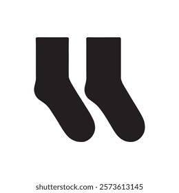 Blank socks icon silhouette vector illustration design on white background.