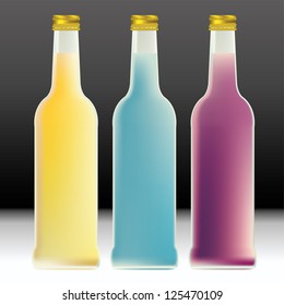 blank soda bottles vector