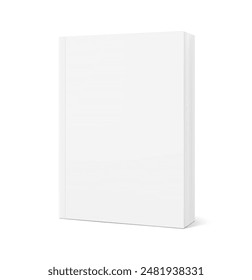 Blank softcover book mockups. Vector illustration isolated on white background. It can be used for promo, catalogs, brochures, magazines, etc. Ready for your design. EPS10.