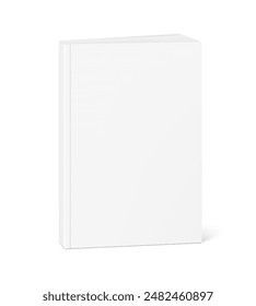 Blank softcover book mockups. Vector illustration isolated on white background. It can be used for promo, catalogs, brochures, magazines, etc. Ready for your design. EPS10.