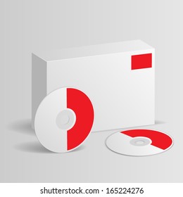 Blank software box with disc