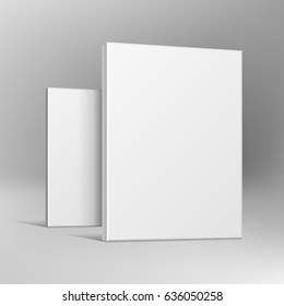 Blank Software Cardboard Or Plastic Package Boxes Group For Your Products.  Mock Up, Template. Illustration On Gray Background. Advertising. Vector EPS10