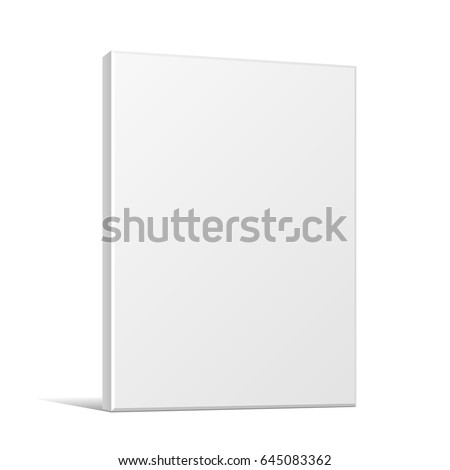 Blank Software Cardboard Or Plastic Package Box For Your Products.  Mock Up, Template. Illustration On White Background. Advertising. Vector EPS10