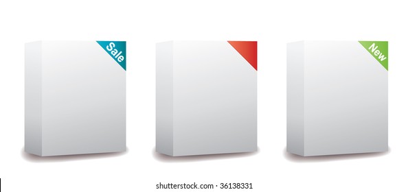 Blank Software Package Boxes