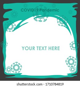 blank space for text with coronavirus ornament, suitable for all text related to corona virus theme