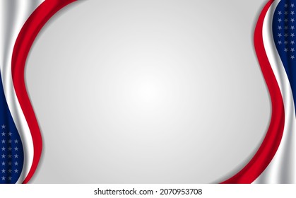 Blank space united states flag background