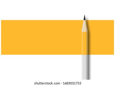 
Blank space with yellow pencil