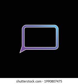 Vocación en blanco Icono de vector de gradiente azul burbuja