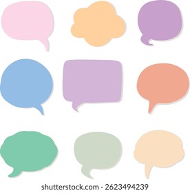 blank speech bubble collection eps