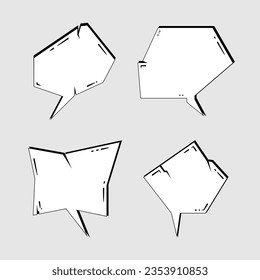 blank speech bubble comic set 02