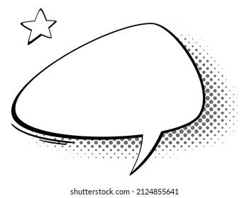 Blank speech bubble. Dialog box in vintage style