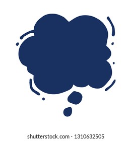 Blank speech bubble in doodle style