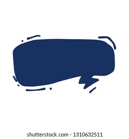 Blank speech bubble in doodle style