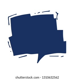 Blank speech bubble in doodle style