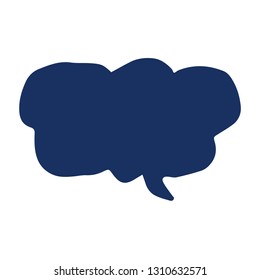 Blank speech bubble in doodle style