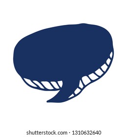 Blank speech bubble in doodle style