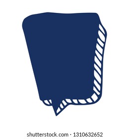 Blank speech bubble in doodle style