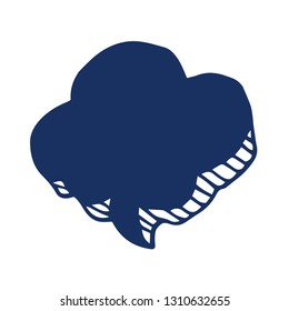 Blank speech bubble in doodle style