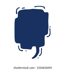 Blank speech bubble in doodle style