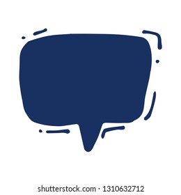 Blank speech bubble in doodle style