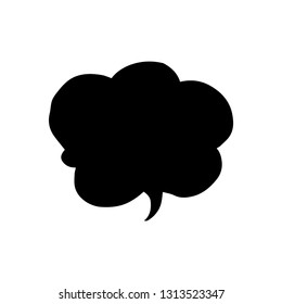 Blank speech bubble in doodle style