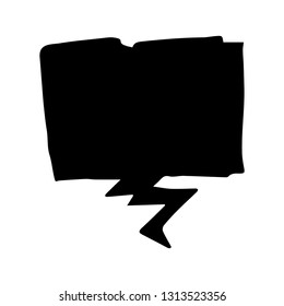 Blank speech bubble in doodle style