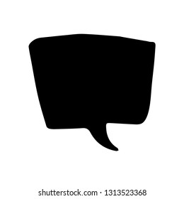 Blank speech bubble in doodle style