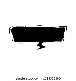 Blank speech bubble in doodle style