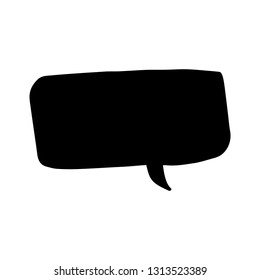 Blank speech bubble in doodle style