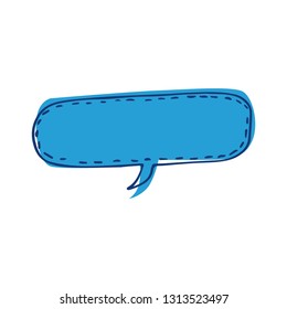 Blank speech bubble in doodle style