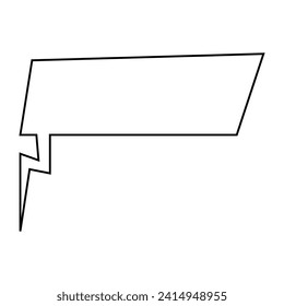 Blank speech bubble isolated on a white background. Vector illüstration of a thought balloon.
