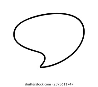Blank speech bubble offers room for dialogue, inquiries, or remarks, fostering open communication and self expression