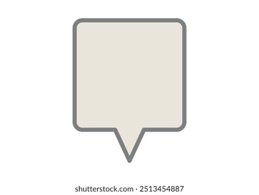 Blank speech bubble on white background