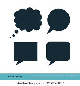 Blank Speech Bubble Set Icon Vector Logo Template Illustration Design. Vector EPS 10.