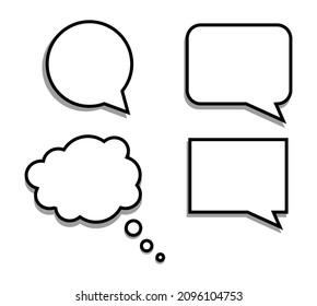 Blank Speech Bubble Set Icon Vector Logo Template Illustration Design. Vector EPS 10.