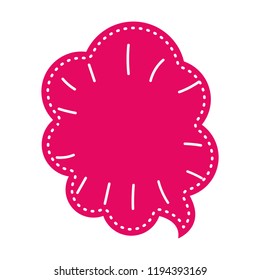 Blank speech bubble tag