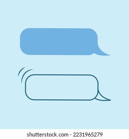 Burbuja de voz en blanco, cuadro de diálogo, cuadro de mensaje o ilustración del cuadro de reflexión