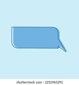 Blank speech bubble, talk box, message box or thinking box illustration