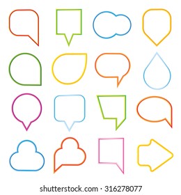 blank speech bubbles and dialog balloons