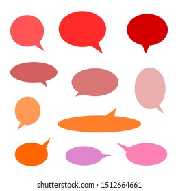 blank speech bubbles with different color isolated on white background. vector illustration 