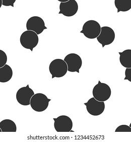 Blank speech bubbles icon seamless pattern on white background. Flat design. Vector Illustration