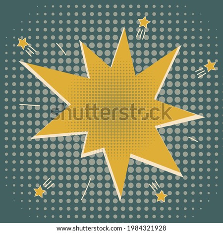 Blank speech bubbles on halftone dots background in pop art retro style. Trending modern colors. Vector graphics.